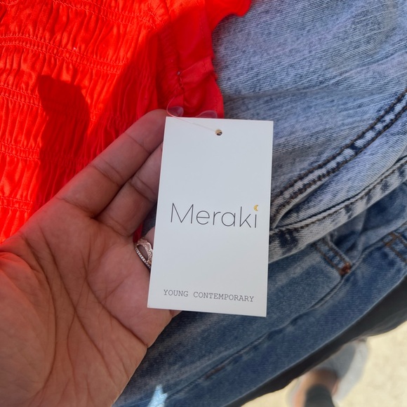 Meraki Bright Red Ruffled Tank Top - Picture 3 of 3